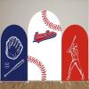 afoloa Baseball Party Decorations Arch Backdrop Covers Sports Homerun Arched Stand Fabric Cover for Boys Birthday Party Favors(2.5x6ft) view 2