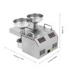 110V Oil Press Machine with Double Oil Outlets Electric Automatic Oil Press Extractor Stainless Steel Commercial Oil Presser with Intelligent Control for Home Kitchen Commercial Use 600W, Silver view 2