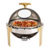 Round Chafing Dish Stainless Steel Chafer Roll Top Chafer for Catering Buffet Warmer Set Dinner Serving Buffet Warmer with Pans and Fuel Holders for Home and Restaurant Use(Style 10) view 1