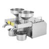 DYNAMI Automatic Oil Press Machine with Double Oil Outlets,Stainless Steel 600W Electric Kitchen Oil Maker Nuts Seeds Oil Presser Pressing Machine Cold Hot Press for Commercial Home Use view 2