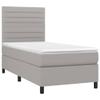 CUMYZO Box Spring Bed with Mattress&LED Light Gray Twin Fabric Gray 57.38kg/126.236Ib view 4