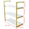 CNCEST 3 Storey Wall Mounted Floating Bookshelf, Wood Wall Bookshelf with Metal Frame Display Shelf for Bathroom Kitchen Living Room Bookshelf view 2