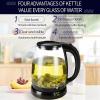 FairUo Kettles, for Boiling Water, 1.8L Kettles for Boiling Water Tea Coffee Borosilicate Glass 1500W Portable Household Appliances for Hotel Family Trip Water Boiler Pot Boil-Dry/Blue view 4