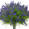 20 Bundles Artificial Plants Outdoor, UV Resistant Fake Flowers Realistic Faux Lavender Shrubs for Porch Garden Window Box Home Decoration (Purple) view 1