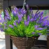 20 Bundles Artificial Plants Outdoor, UV Resistant Fake Flowers Realistic Faux Lavender Shrubs for Porch Garden Window Box Home Decoration (Purple) view 4