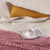 Exclusivo Mezcla Soft Quilt Set King Size, 3 Pieces Lightweight Quilts Brich Beige Bedspreads Coverlets Bedding Set for All Seasons, Grid Pattern view 3