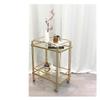 RUVOO Rolling Cart Kitchen Cart Rolling Storage Cart 2 Tier Metal Rolling Cart with Wheels European Style Trolley Hotel Drinks and Food Tea Cart Kitchen Storage Cart Rolling Utility Cart Serving Cart view 1