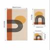 SEVENBABU 3 PCS Towel Set - Contains Absorbent Bath Towels 30x60, Hand Towels 16x28 and Wash Cloths 13x13, Aesthetic Terracotta Mid Century Modern Abstract Art Soft Towel Sets for Bathroom view 4