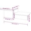 CUMYZO Coffee Table Gray Sonoma 43.9"x19.7"x13" Engineered Wood Gray 16.4kg/36.08Ib view 2