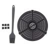 Air Fryer Replacement Grill Pan, Stainless Steel Crisper Plate Tray Non Stick Air Fryer Rack with Oil Brush, Air Fryer Replacement Parts, Heat Dishwasher, 6.3 in view 1