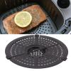 Air Fryer Replacement Grill Pan, Stainless Steel Crisper Plate Tray Non Stick Air Fryer Rack with Oil Brush, Air Fryer Replacement Parts, Heat Dishwasher, 6.3 in view 4