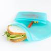 Bumkins - Silicone Snack & Sandwich Bags - For Storage, Food Prep, Lunch Bag - Reusable, Leak Resistant, Washable, Microwave, Freezer & Dishwasher Safe - 2 pack - Pink view 2