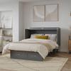 AFI, Monroe Full Murphy Bed Chest with 6" Mattress, Storage Drawer & Built-in USB Charger, Grey view 2