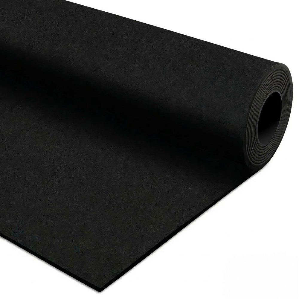 Traxxon by FlooringInc Rubber Gym Flooring Roll, Heavy Duty Recycled Rubber Floor Mats for Home Gym, Garage Gym Floor Mat, Horse Stall Mat (1/4" Thick | Black | 3'x4' | 12 Sq Ft)