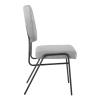 Modway Craft Fabric Upholstered Side Dining Chair in Black Light Gray view 4