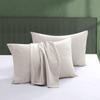 100% Egyptian Cotton Pillow Protectors Set of 4, 600 Thread Count King Size Bed Pillow Cases with Zipper, Sateen Weave Cooling Pillow Cases Quiet and Breathable Easy Care (4PCS, King, Light Beige) view 1