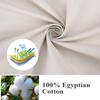 100% Egyptian Cotton Pillow Protectors Set of 4, 600 Thread Count King Size Bed Pillow Cases with Zipper, Sateen Weave Cooling Pillow Cases Quiet and Breathable Easy Care (4PCS, King, Light Beige) view 3