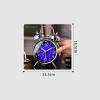 GRFIT Alarm Clock 4 inches Twin Bell Alarm Clock, Loud Alarm Clock with Backlight for Bedroom, Battery Operated Smart Alarm Clock (Color : Bigblue Mug) view 2