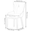 AYARNA Dining Chairs Set of 4 Modern PU Leather Kitchen High Back Padded Soft Seat Sturdy Carbon Steel Metal Legs(Camel) view 3
