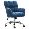 Ergonomic Office Desk Chair Nordic Leisure Swivel Chair, Mid Back Ergonomic Office Chair, Home Comfort Computer Chairs with Armrest, Load Bearing 200kg Easy to Install (Dark Blue) view 1