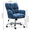 Ergonomic Office Desk Chair Nordic Leisure Swivel Chair, Mid Back Ergonomic Office Chair, Home Comfort Computer Chairs with Armrest, Load Bearing 200kg Easy to Install (Dark Blue) view 3