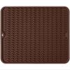 Silicone Dish Drying Mat, Non-Slip Easy Clean Sink Mat Large Heat-resistant Dish Drainer Mat for Kitchen Counter, Sink, Refrigerator or Drawer liner (18" x 16", COFFEE) view 1