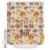 Hello Fall Shower Curtain for Bathroom 72" x 84" Retro Mushrooms Linen Texture Shower Curtain with Hooks Polyester Waterproof Home Bathtub Decor view 2
