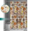 Hello Fall Shower Curtain for Bathroom 72" x 84" Retro Mushrooms Linen Texture Shower Curtain with Hooks Polyester Waterproof Home Bathtub Decor view 4