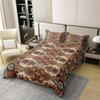 100% Cotton Bohemian Style Bedding Set Queen Size, Red Blue Boho Mandala Duvet Cover Set, Soft Retro Comforter Cover, Southwestern Indian Tribal Quilt Cover, Exotic Style Decor Boho Bed Set view 2
