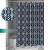 Abstract Shower Curtain for Bathroom 72" x 78" Retro Blue Lines Geometric Textures Shower Curtain with Hooks Polyester Waterproof Home Bathtub Decor view 4