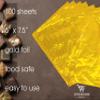 Better Kitchen Products Gold Foil Candy Wrappers, 6" x 7.5", Back Side Silver, Individual Chocolate Packaging, Foil Wraps for Chocolate Bars, Fudge, Brownies, Fruit Bars (100) view 3