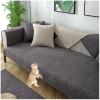 HeGza Pure Cotton Sofa Cover 1 2 3 4 Seater Sofa Cover L Shaped Sofa slipcovers Corner Armchair Covers Pets Couch Cover Non Slip Dog Couch Protector for Sectional Couch (Dark Gray,90x180cm) view 1