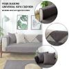 HeGza Pure Cotton Sofa Cover 1 2 3 4 Seater Sofa Cover L Shaped Sofa slipcovers Corner Armchair Covers Pets Couch Cover Non Slip Dog Couch Protector for Sectional Couch (Dark Gray,90x180cm) view 4