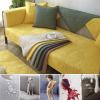 HeGza Pure Cotton Sofa Cover 1 2 3 4 Seater Sofa Cover L Shaped Sofa slipcovers Corner Armchair Covers Pets Couch Cover Non Slip Dog Couch Protector for Sectional Couch (Yellow,90x180cm) view 3