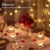 Glasseam Glass Votive Candle Holders: Bulk 24 Clear Square Tealight Holder Small Tea Light Holders for Table Centerpiece Wedding Dining Table Decorations view 3