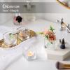 Glasseam Glass Votive Candle Holders: Bulk 24 Clear Square Tealight Holder Small Tea Light Holders for Table Centerpiece Wedding Dining Table Decorations view 4