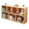 Bookshelf Racks Simple Floor Lockers for Home Bedroom Living Room Bay Window Cabinet MINGPING (Color : Wood Color 120x24x60cm) view 1