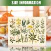 Floral Microfiber Dish Drying Mat XL for Kitchen Counter Absorbent Large Dish Drying Pads Reusable Washable Plants Herbs Draining Mat 18x24 Inch view 2