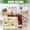 Floral Microfiber Dish Drying Mat XL for Kitchen Counter Absorbent Large Dish Drying Pads Reusable Washable Plants Herbs Draining Mat 18x24 Inch view 4