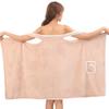 Women Large Bath Towel Coral Velvet Towel (Khaki Pocket) view 1