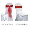 SENQIAN Pack of 10 Dark Purple Bow Organza Chair Sashes Spandex Stretch Chair Bands Elastic Chair Ties for Romantic Wedding Party Birthday Reception Hotel Banquet Chair Cover Decoration view 4