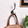 Indian Shelf Coat Rack Wall Mount | Yellow Hat Hooks for Wall | Wall Hooks for Hanging Heavy Duty | Double Hook | Coat Hooks Wall Mounted | Vintage Wall Hooks view 2