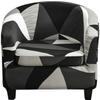 XMAYODS 2 Piece Club Chair Slipcover Printed Tub Chair Slipcover Armchair Covers Soft Printed Round Barrel Chair Covers Couch Covers with Elastic Bottom for Bar Counter Living Room (Color : #57) view 1