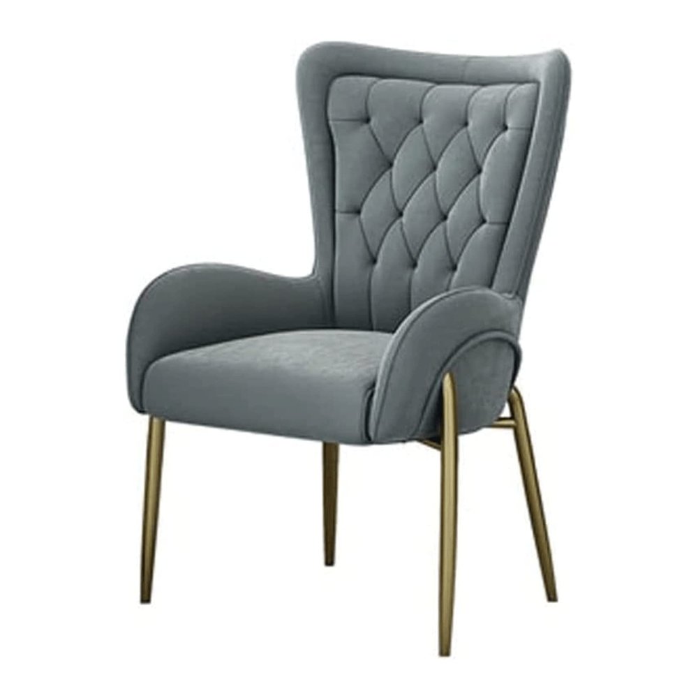 Dining Room Chairs Leisure Chair Stool Nordic Luxury Single Sofa Princess Chair Backrest Chair Stool with Armrests Leather Dining Room Stool Latest Styles