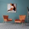 Dining Room Chairs Leisure Chair Stool Nordic Luxury Single Sofa Princess Chair Backrest Chair Stool with Armrests Leather Dining Room Stool Latest Styles view 2