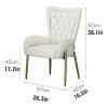 Dining Room Chairs Leisure Chair Stool Nordic Luxury Single Sofa Princess Chair Backrest Chair Stool with Armrests Leather Dining Room Stool Latest Styles view 3