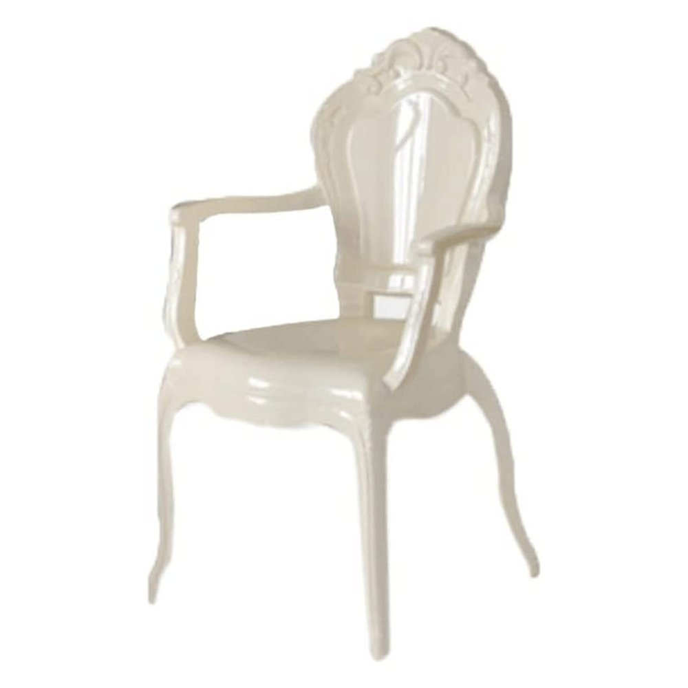 Dining Room Chairs Counter Hotel Stool Acrylic Plastic Dining Chair Stool with Armrests Backrest Stool 1 Piece Molding Crystal Stool Chair Latest Styles
