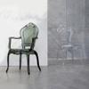 Dining Room Chairs Counter Hotel Stool Acrylic Plastic Dining Chair Stool with Armrests Backrest Stool 1 Piece Molding Crystal Stool Chair Latest Styles view 2