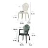 Dining Room Chairs Counter Hotel Stool Acrylic Plastic Dining Chair Stool with Armrests Backrest Stool 1 Piece Molding Crystal Stool Chair Latest Styles view 3