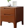 JITEM Solid Wood Bedside Table Mid Century Modern Nightstand End Table W/ 2 Storage Drawers Small Bedside Cabinet Night Stand for Bedroom Living Room view 1